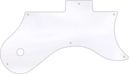 WD Custom Pickguard For Gibson L-6S #45 Clear Acrylic