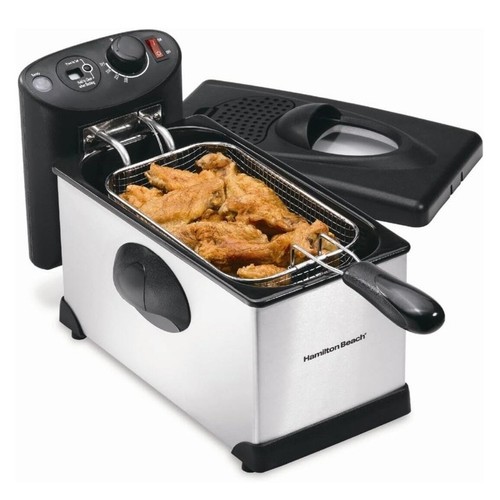 New Hamilton Beach Stainless Steel Deep Fryer 12 Cup Oil Capacity New In Box - Picture 2 of 18
