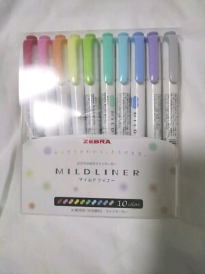 Highlighters Pen Mildliner ZEBRA tencolors lot10 Mint