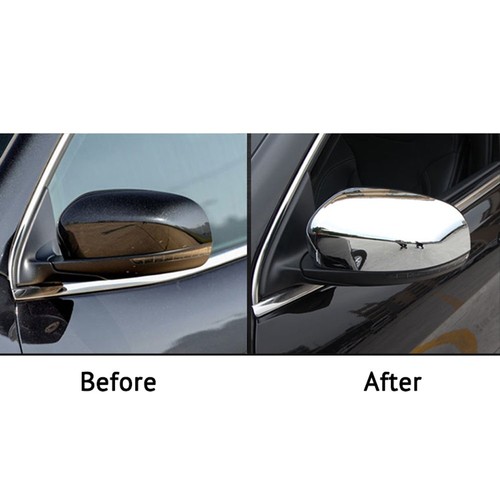 For Jeep Cherokee 2014-2017 ABS Chrome Rearview Side Wing Mirror Cover Exterior - Picture 4 of 12