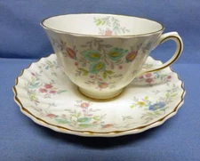 ROYAL DOULTON ENGLAND BONE CHINA CUP&SAUCER PASTORAL PATTERN #H 4810 HIGH RELIEF