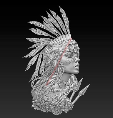 STL 3D Model cnc Router  Carving dxf  Artcam v carve x carve Shapeoko Aspire cnc file Resin Printer Guitar Neck 17