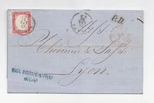 S293-VITT.EM.II-40 CENT TIPO SARDEGNA DA MILANO A LIONE