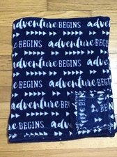 Parent's Choice Blue "adventure begins" Triangles Baby Blanket