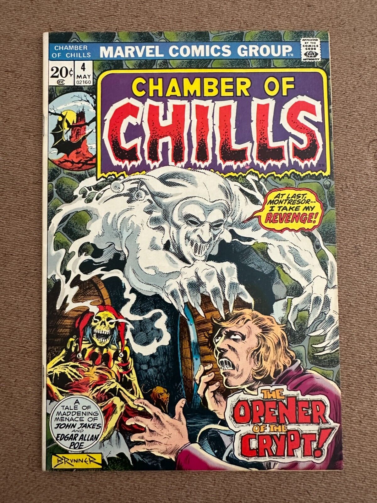 Chamber of Chills #4 1973 Frank Brunner cover Bronze Age Marvel Horror VF/NM 9.0