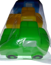 Happy Easter Pickup Truck Shaped Plastic Hinged Fillable Eggs Candy 6pk Colorful