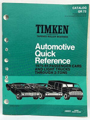Timken Automotive 1975-65 Passenger Cars Light Trucks Through 2-tons ...