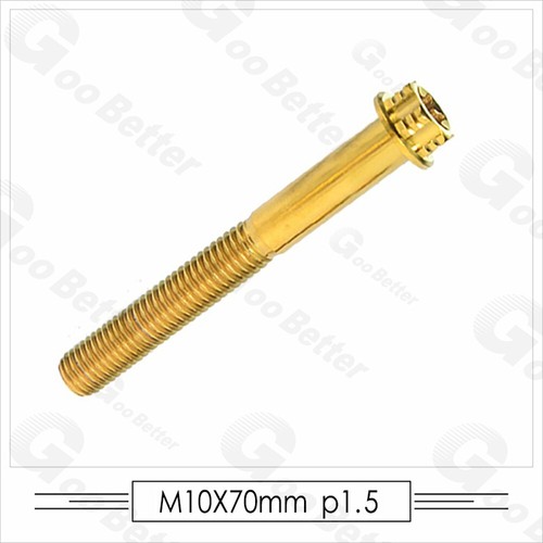 M10 Titan Flanschkopf T50 Torx Schraube Doppelantrieb Gold 1,25/1,5 mm Gewinde - Bild 18 von 30