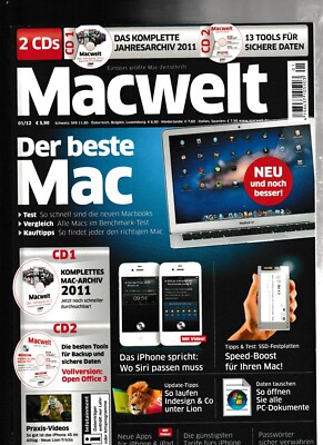 MACWELT  01 /2012 mit CDs  Der beste Mac