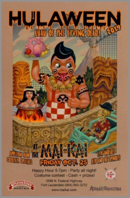 The Art of Mike Pucciarelli - Mai-Kai - Hulaween 2019 - Tiki Ad Card #3