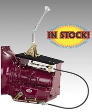 Lokar Co350dm-cable Operated Single Bend 10 Shifter For Th350 Wbrushedmushknob
