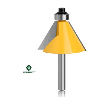 LIONMOUNT 1/4 Shank 11.25° 15° 22.5° 30° 45° Chamfer & Bevel Edging Router Bit Set Cutter