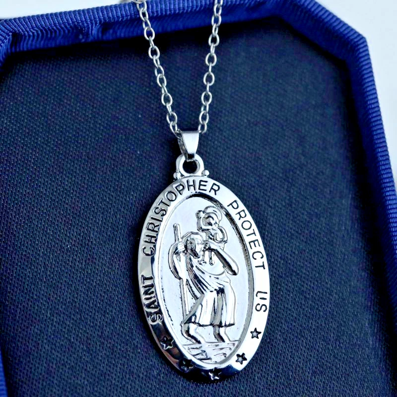 JERWLI 925 sterling zilver heilige medailles St. Christopher/St
