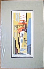 Anita Gronendahl (1941-1994) Serigraph "La Strada" Edition of 50 Matted