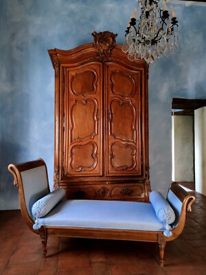 Dormeuse Divanetto In Legno Méridienne Chaise Longue Dormeuse