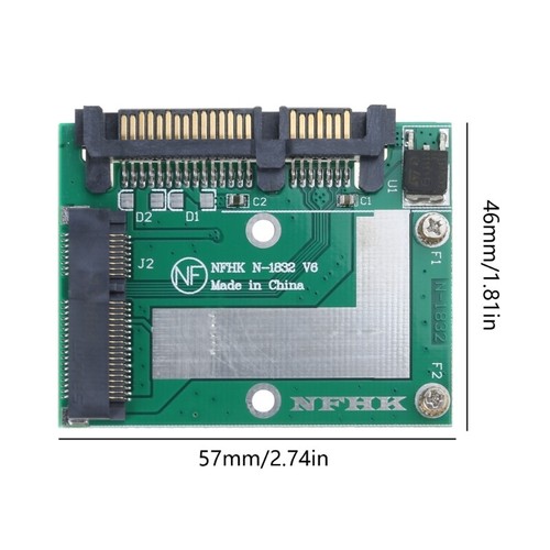 6Gbps mSATA SSD Drive to 2.5in SATA3 Converter for Laptops Hard Drive Bay - Photo 8/8