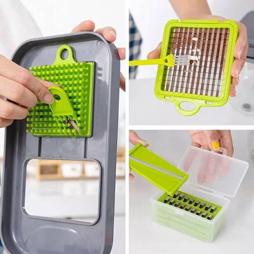 Vegetable Chopper Dicer Slicer 22-in-1 Salad Fruits Mandolin Foods Cutter Peeler - Picture 5 of 10