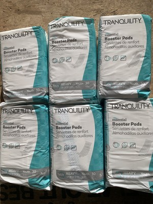 Lot Of 6 Tranquility Booster Pad 3-1/2 X 12 Inch Flow-Through Pad 30 Ct