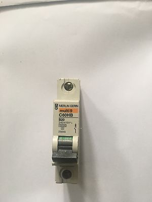 Merlin Gerin C60HB B20A SP Multi 9 MCB Leitungsschutzschalter