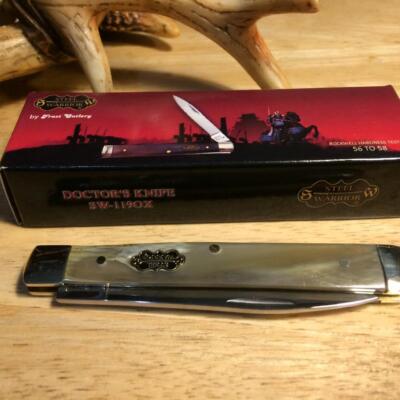 Frost Steel Warrior Ox Horn DR's Knife 3 3/4'' Pocket Knife FSW119OX-C