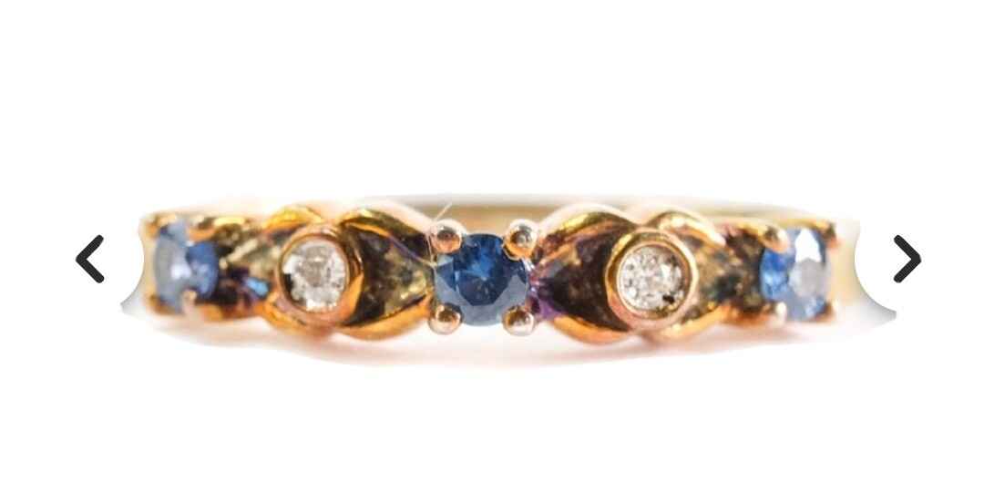 gold over silver ring Size 7 - image 1