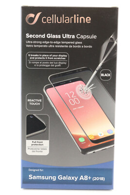 Cellularline Second Glas Ultra Samsung Galaxy A8+ 2018 Plus Hart Schutzglas 460