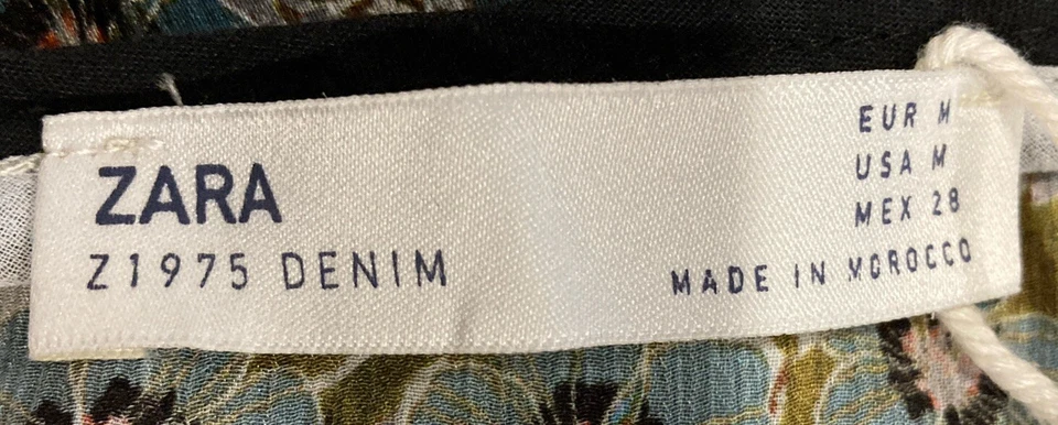 Blusa ZARA Seda Paisley Campesina Patchwork, EE. UU. Talla M Foto 3 de 4