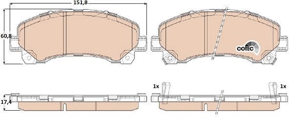 Kit pastiglie freno, Freno a disco TRW GDB3545 compatibile con CHEVROLET ISUZU