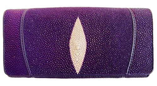 Pre-Owned Oryany Purple Pebbled Leather Purse W/Tassel Free  display picture 1