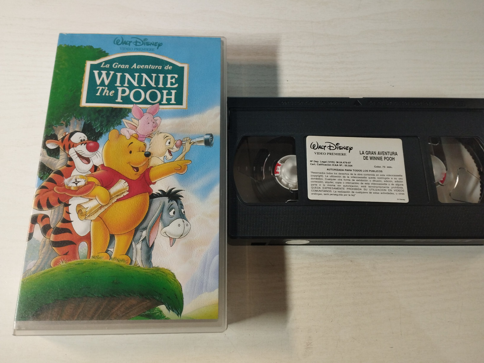 Winnie The Pooh La Gran Aventura WALT DISNEY - VHS Cinta Tape Español Am
