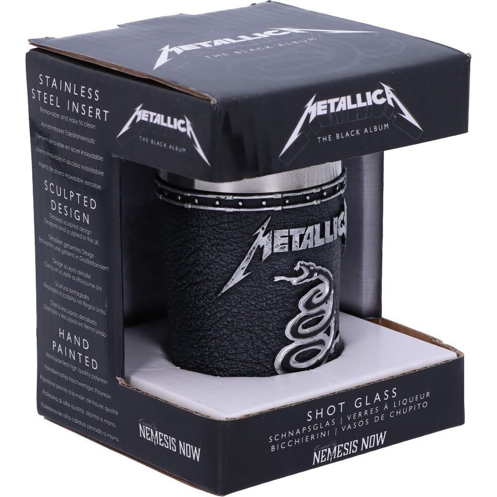 Metallica Shot Glass Black Album Heavy Metal Officially Licensed - Nemesis Now