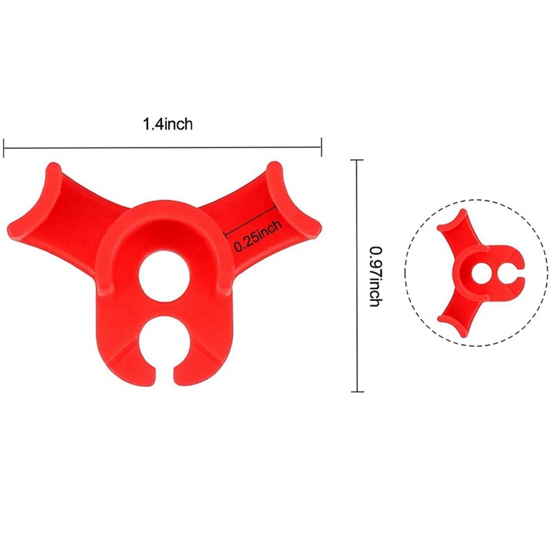 2X(Low Stress Training Clips 90 Degrees Plant Stem Red 30Piece M3S3