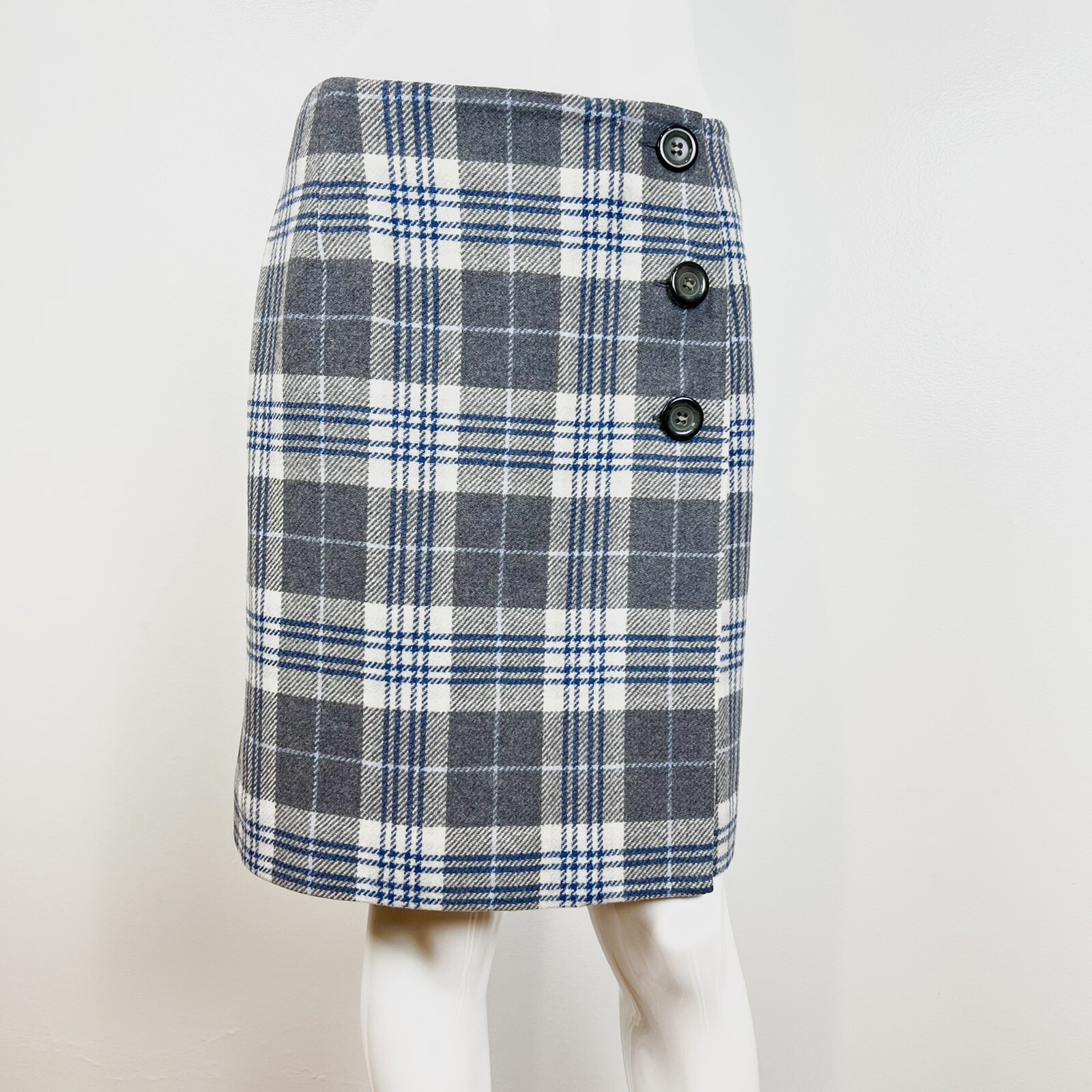 Pendleton 100% Wool Side Button Wrap Skirt Lined … - image 1