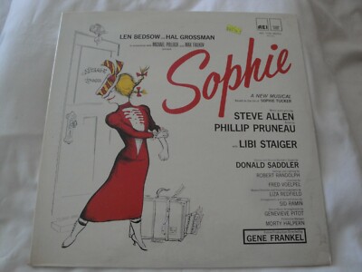 Sophie A New Musical Vinyl Lp Life of Sophie Tucker, Steve Allen Music