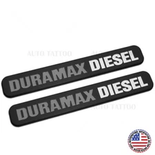 2x 01-21 Chevy GMC Duramax Diesel Door Hood Fender Tailgate Letter Logo Emblem