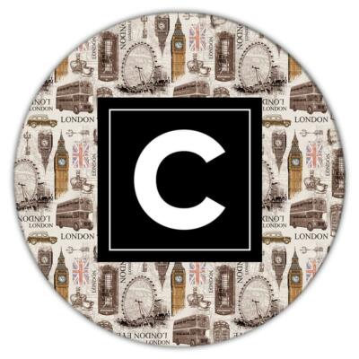 Gift Coaster : Old London Pattern Eye Vintage Trip England Big Ben Furniture