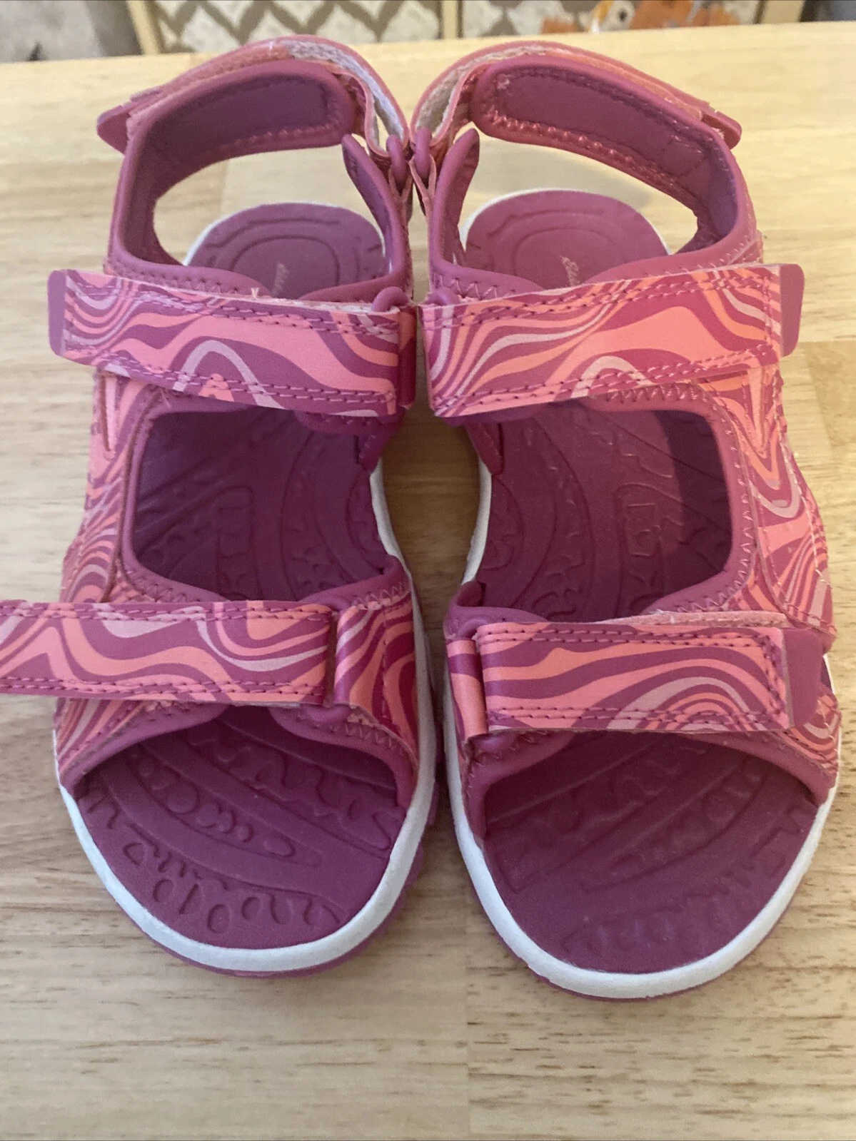 Eddie Bauer sandalo Jordan River con cinturino regolabile per bambina grande onde rosa taglia 3