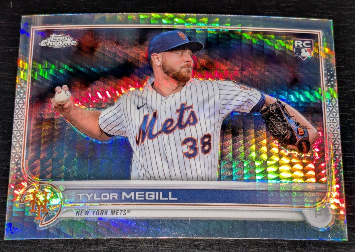 Tylor Megill New York Mets RC 2022 Topps Chrome PRISM REFRACTOR #212 Rookie
