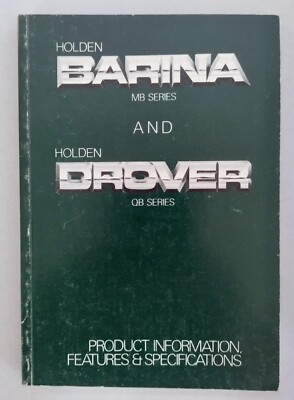 Holden MB Barina & QB Drover Product Information, Features & Specifications 