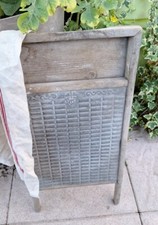 ancienne planche a laver enbois et zinc déco jardin linge musique