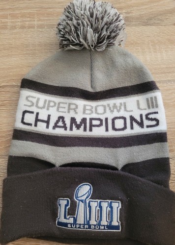 47 NFL NEW ENGLAND PATRIOTS SUPER BOWL LIII CHAMPIONS POM WINTER BEANIE MÜTZE - Bild 2 von 4