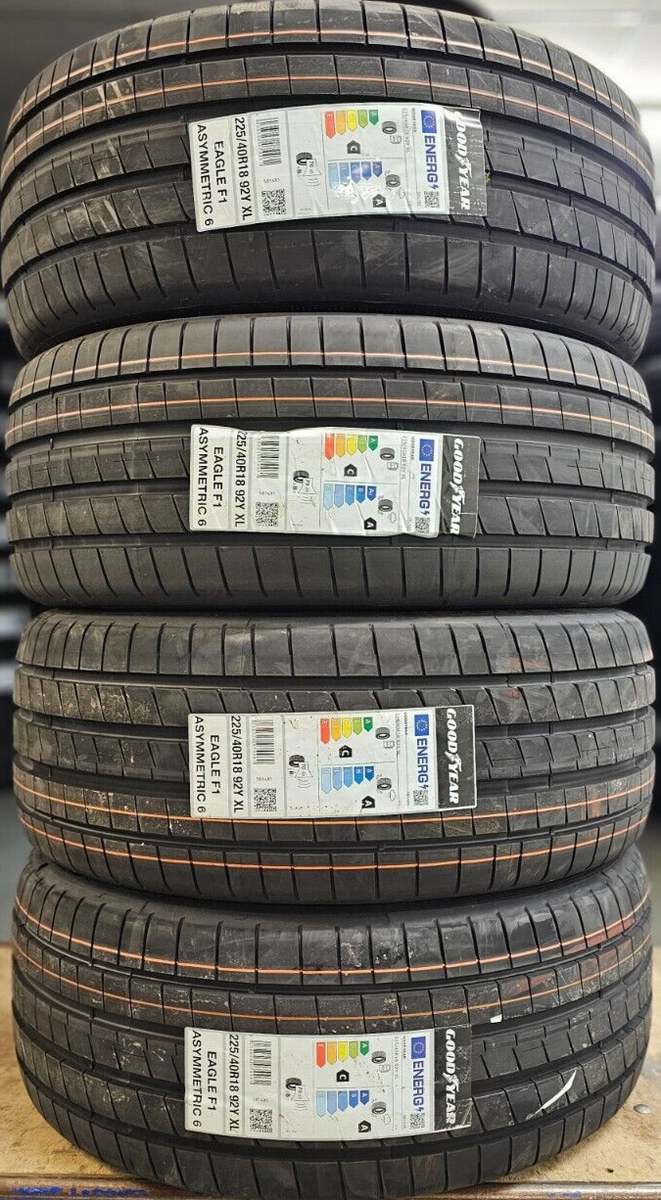 4X GOODYEAR F1 EAGLE ASYMMETRIC 6 225/40/18 CAR TYRES 225 40
