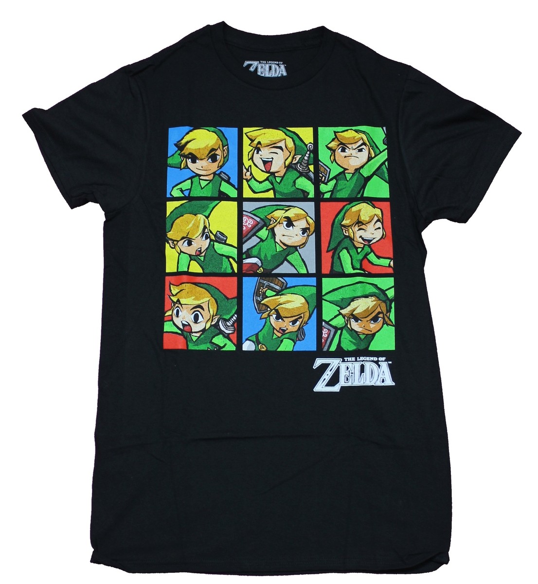 Legend of Zelda Adult New T-Shirt - Nine Box Multi Link Poses | eBay
