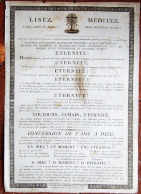 1816 RELIGION POSTER ''READ and MEDITATE Meditation on Eternity  