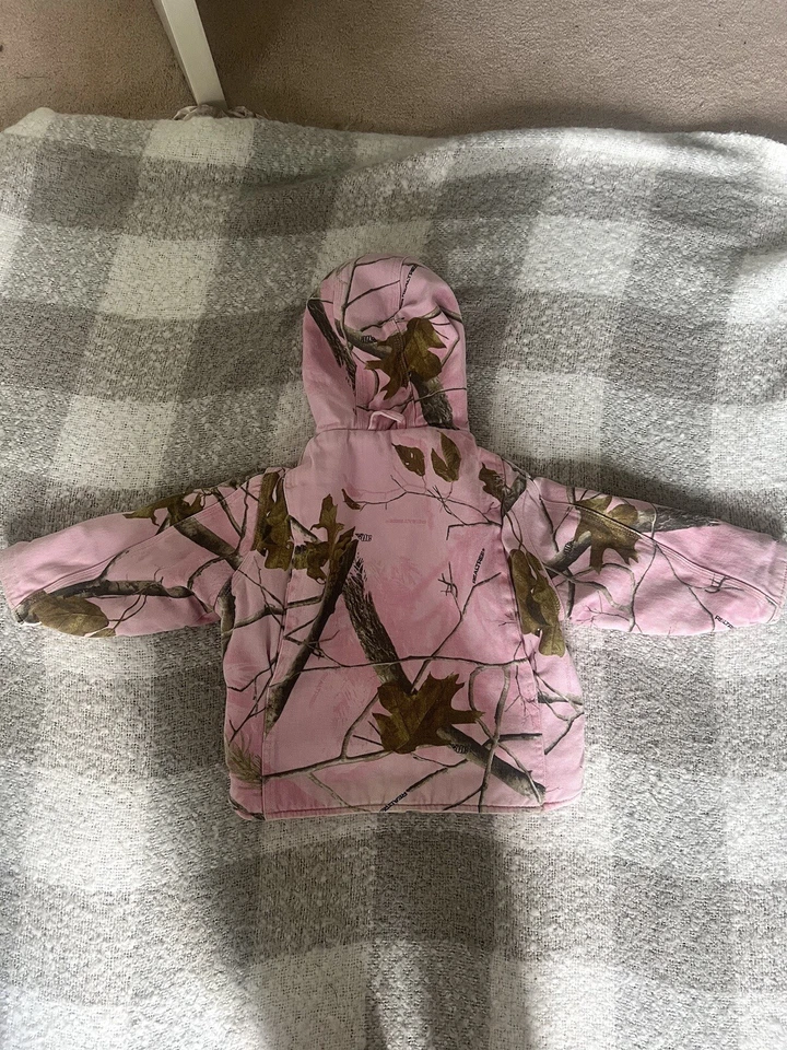 Sudadera con capucha camuflada rosa Real Tree para niños RARA Foto 4 de 4
