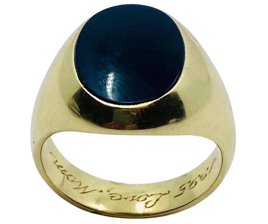 Tiffany & Co. Onyx Vintage Gold Signet Ring | eBay Tiffany & Co. Onyx Vintage Gold Signet Ring | eBay