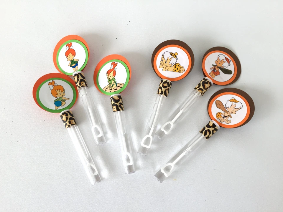 Guijarros y Bam Bam Favores de Fiesta/ Varitas de Burbujas, Fiesta de Cumpleaños/Ducha JUEGO DE 10 Foto 4 de 4