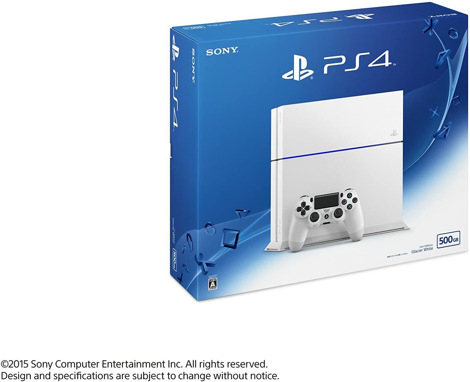 SONY Playstation 4 PS4 Glacier White Console 500GB CUH-1200AB02 w/box