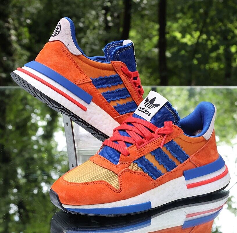 Adidas Dragon Ball Z x ZX 500 Son Goku Size 5 Orange Blue Adidas Dragon Ball Z x ZX 500 Son Goku Size 5 Orange Blue