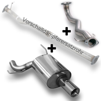 FOX Edelstahl Racinganlage Mitsubishi Lancer Evolution 9 2.0l 1x100mm Absorber